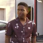 Darius’s brown floral shirt on 9-1-1
