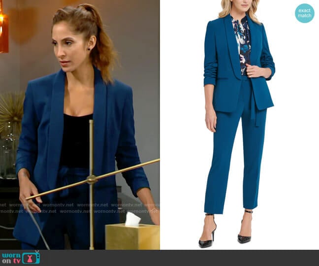 DKNY Shawl Collar Blazer worn by Lily Winters (Christel Khalil) on The Young and the Restless