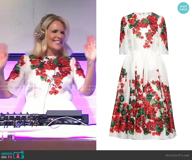 Dolce & Gabbana Floral Midi Dress worn by Marjorie Gubelmann on Today