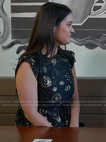 Donna’s black celestial print top on Today