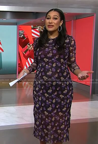 Morgan’s purple floral dress on NBC News Daily