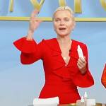 Dr Barbara Sturm’s red ruffle front dress on Tamron Hall Show