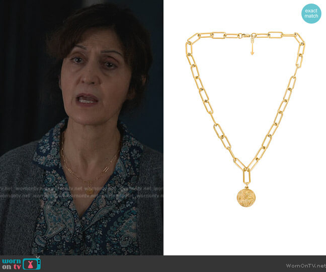 Ellie Vail Leonie Paper Clip Chain Coin Necklace