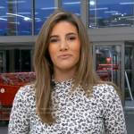 Elwyn’s white floral mock neck top on Good Morning America