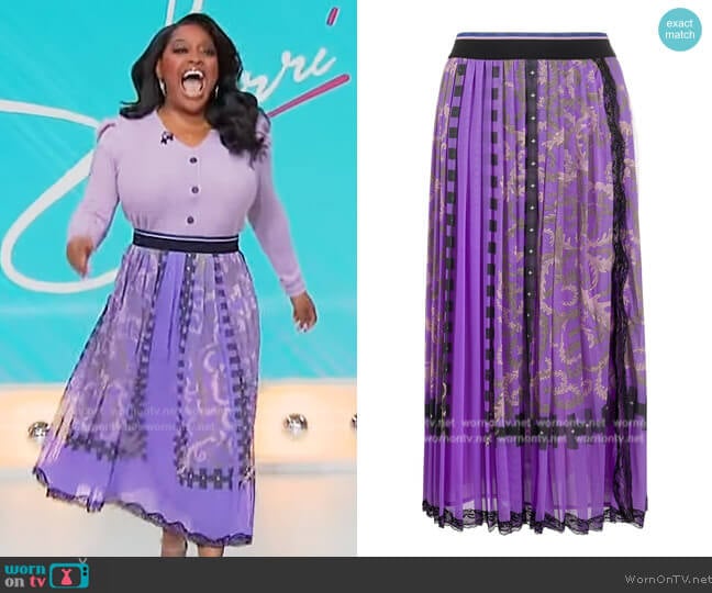 Emilio Pucci x Koche Selva print pleated skirt worn by Sherri Shepherd on Sherri