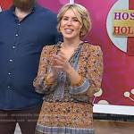 Erin Napier’s brown floral midi dress on Today