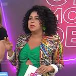 Evette Rios’s feather print blazer on Today