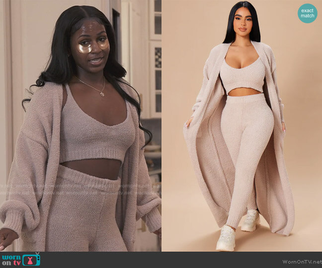 Fashion Nova Living In It 3 Piece Legging Set worn by Dorothy Dillard on The Real Housewives of Potomac