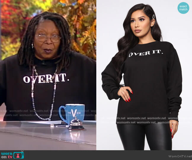Fashion Nova Over It Sweatshirt worn by Whoopi Goldberg on The View