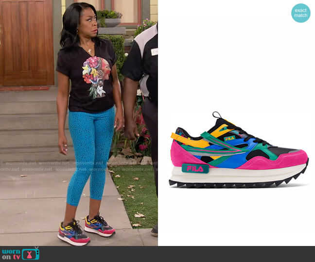 Fila Sandenal Orbit Sneaker worn by Tina Butler (Tichina Arnold) on The Neighborhood