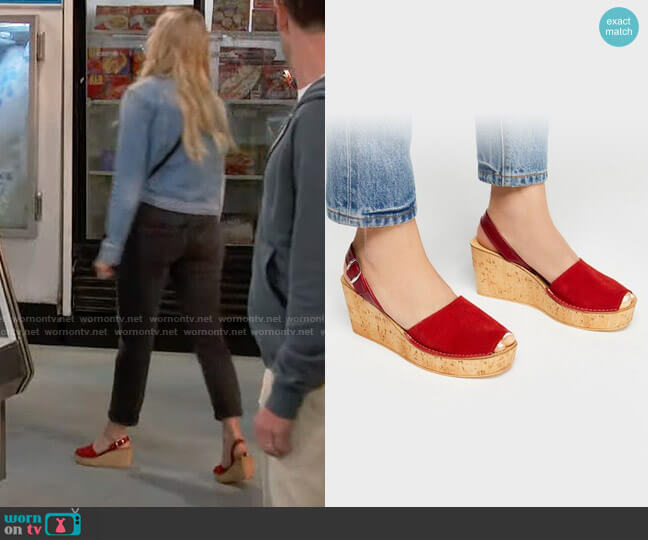 Free People Britney Wedge worn by Gemma (Beth Behrs) on The Neighborhood