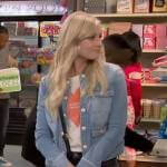 Gemma’s Strong Woman tee and denim jacket on The Neighborhood