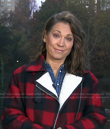 Ginger’s red buffalo jacket on Good Morning America