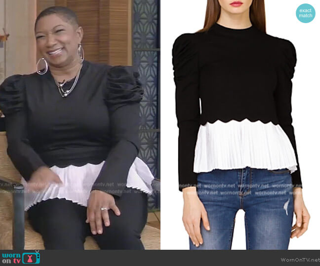 Gracia Puff Sleeve Sweater worn by Deja Vu on Live with Kelly and Mark