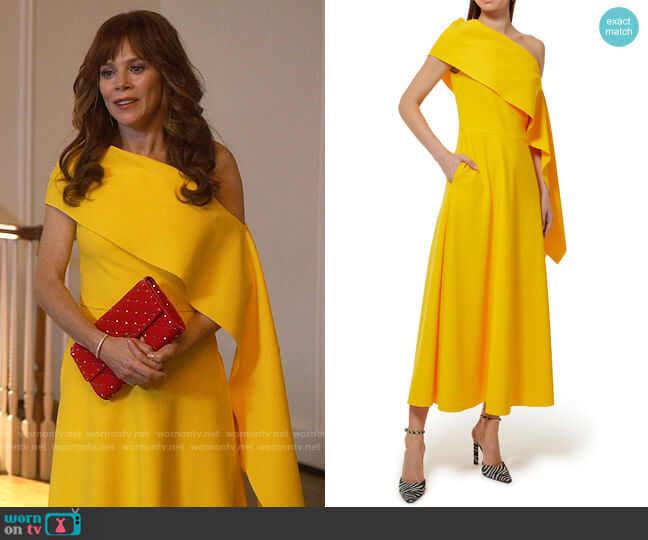 Greta Constantine Brigiton Dress worn by Nicolette Roman (Anna Friel) on Monarch