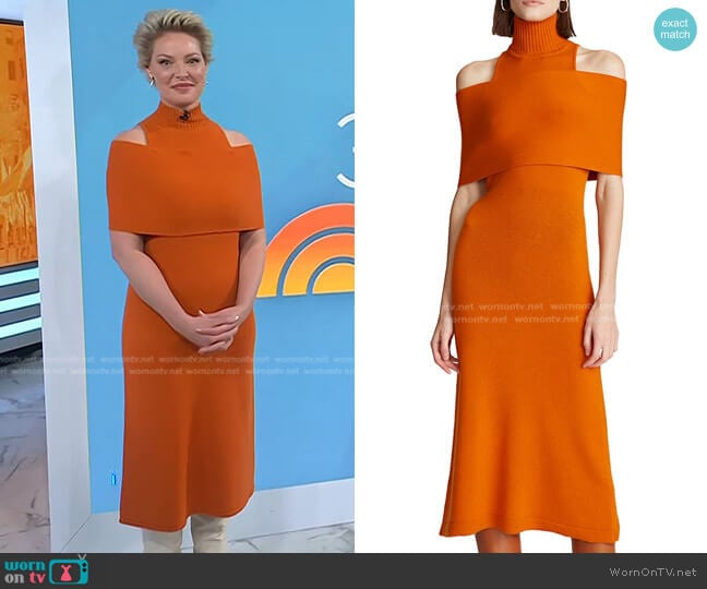 Halston Ensley Wool & Cashmere Midi-Dress worn by Katherine Heigl on Today