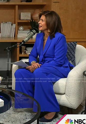 Hoda’s blue blazer and wide-leg pants on Today
