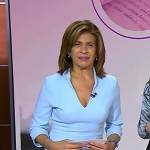 Hoda’s light blue v-neck dress and western boots on Today