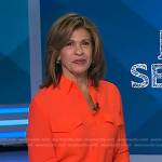 Hoda’s orange button down shirt on Today