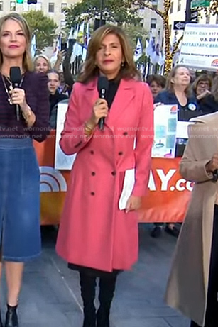 Hoda’s pink coat on Today