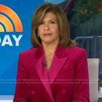 Hoda’s pink velvet blazer and pants on Today