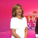 Hoda’s white asymmetric dress on Today