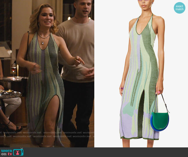 House of Sunny Hockney Lakeside Dress worn by Portia (Haley Lu Richardson) on The White Lotus
