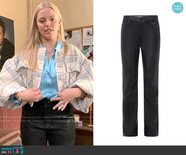 Hudson Remi Vegan Leather Pants worn by Leighton Murray (Reneé Rapp) on The Sex Lives of College Girls