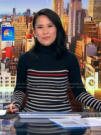 Vicky’s striped knit dress on NBC News Daily