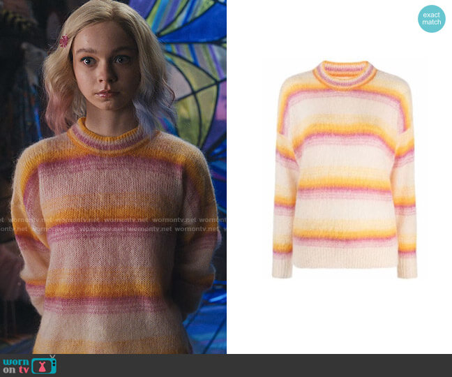 Isabel Marant Etoile Drussell Sweater worn by Enid Sinclair (Emma Myers) on Wednesday