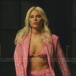 Isadora’s pink embellished blazer and pants on Elite