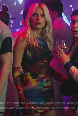 Isadora tie dye print cut out mini dress on Elite