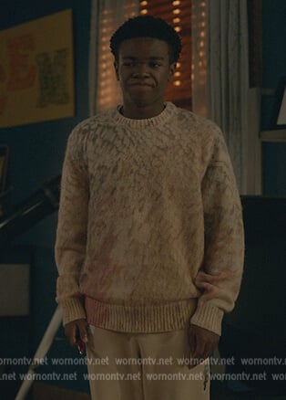Jakeem orange tie dye sweater on Stargirl