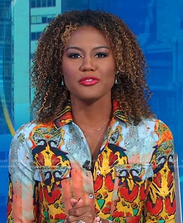 Janai’s printed jumpsuit on Good Morning America