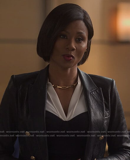 Jax’s two-tone dress on Reasonable Doubt