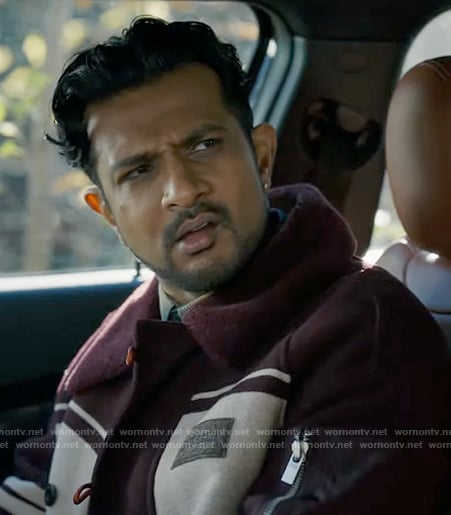 Jay’s burgundy jacket with fur collar on Ghosts