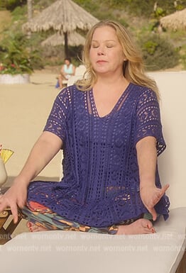 Jen’s blue lace coverup on Dead to Me
