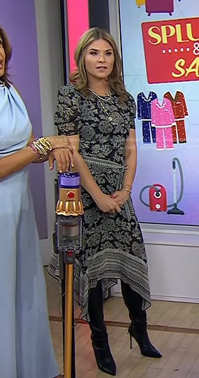 Jenna’s black floral dress on Today