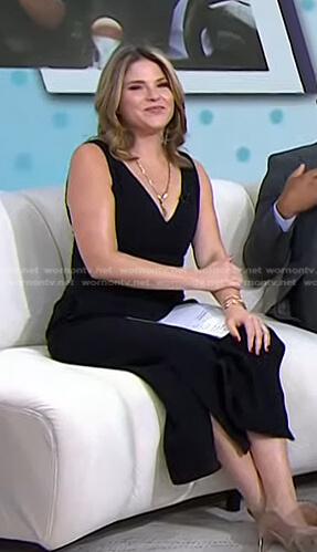 Jenna’s black v-neck jumpsuit on Today