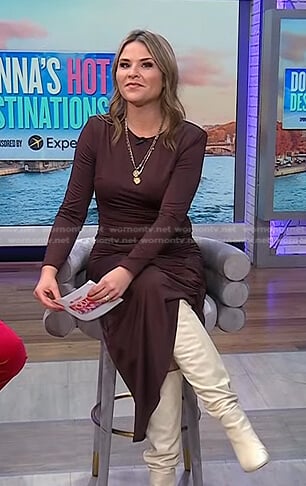 Jenna’s brown ruched dress on Today