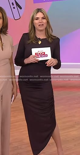 Jenna’s brown ruched dress on Today