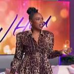 Jennifer’s leopard print blouse on The Jennifer Hudson Show