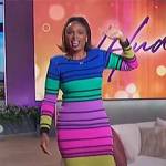Jennifer’s ribbed stripe dress on The Jennifer Hudson Show