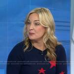 Jennifer’s navy and red star sweater on Today