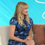 Jewel’s blue floral print maxi dress on Sherri