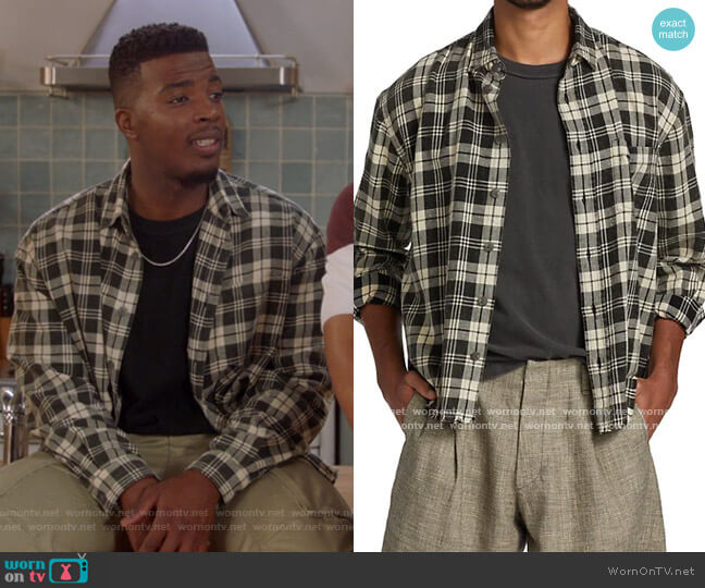 John Elliott Hemi Plaid Shirt worn by Spencer James (Daniel Ezra) on All American