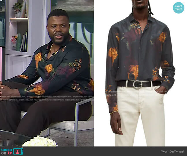 John Varvatos Rodney Floral Button-Up Shirt worn by Winston Duke on Today