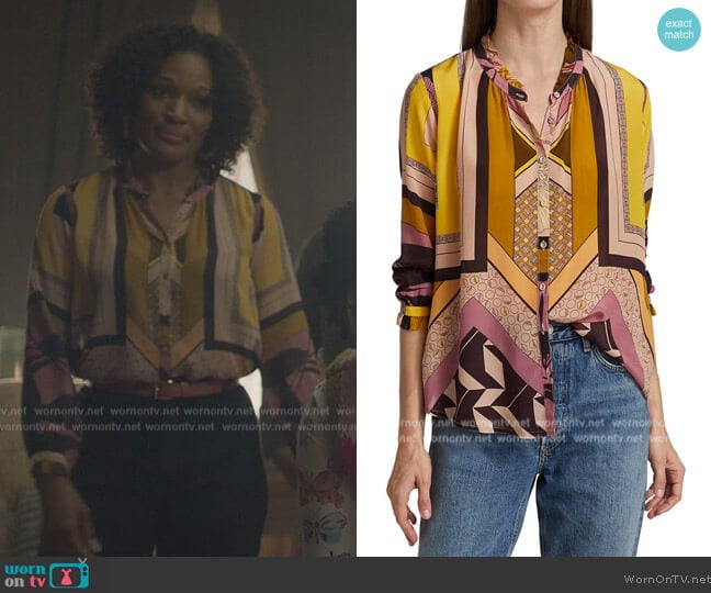 Johnny Was Echo Amabel Silk Blouse
