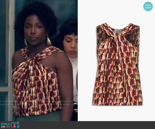 Joie Malta Top worn by Nova Bordelon (Rutina Wesley) on Queen Sugar