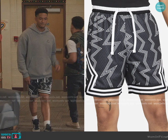 Nike Jordan Dri Fit Print Diamond Shorts worn by Damon (Peyton Alex Smith) on All American Homecoming